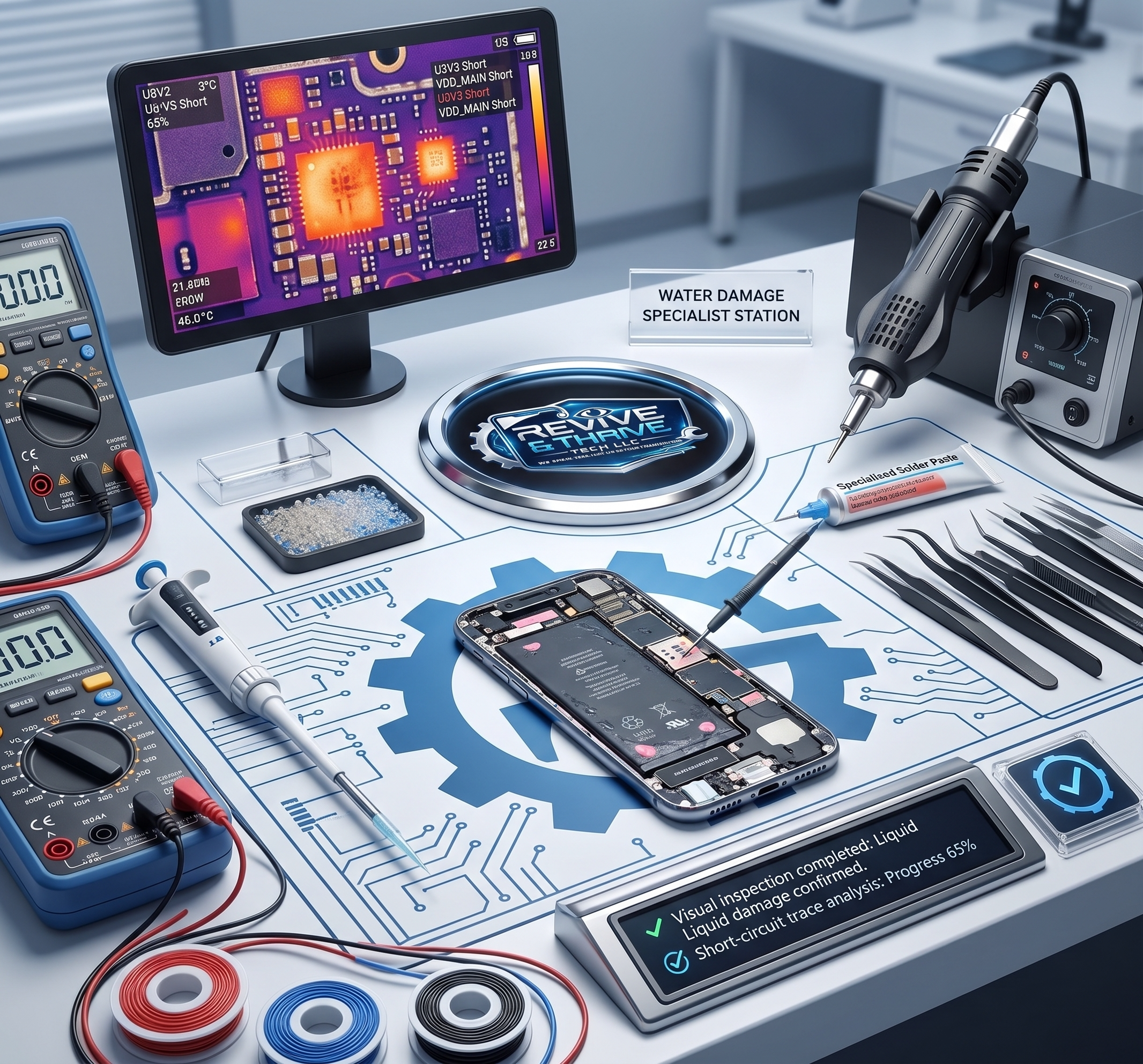 Water damage diagnostic service